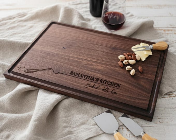 Personalized cutting board, Baking Gifts: Custom Engraved Charcuterie Board, Gift for Mom, Grandma Gift, Kitchen Gift, Christmas Gift