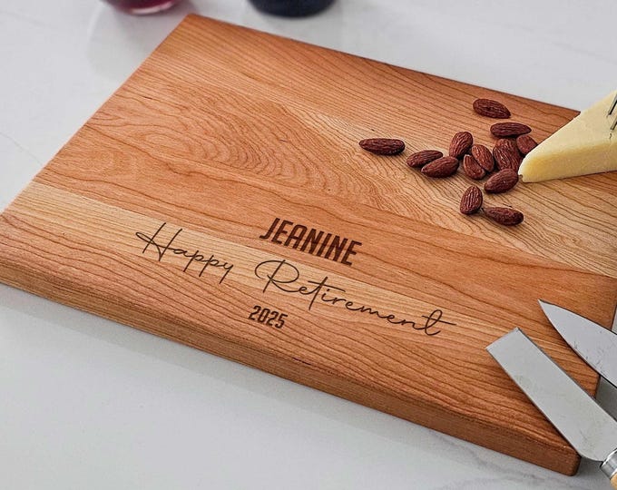 Personalized Charcuterie Board – Retirement: Custom Cutting Board | Retirement Party, Appreciation Gift, Retiree, Coworker, Employee Goodbye