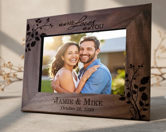 Personalized engraved frame, Customized picture frame for Couples, Wedding Gift, Anniversary Gift, Couples Gift, Home Decor