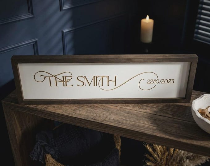 Personalized Farmhouse wooden sign, Custom engraved wooden sign, housewarming gift, Christmas gift, gift for the couple