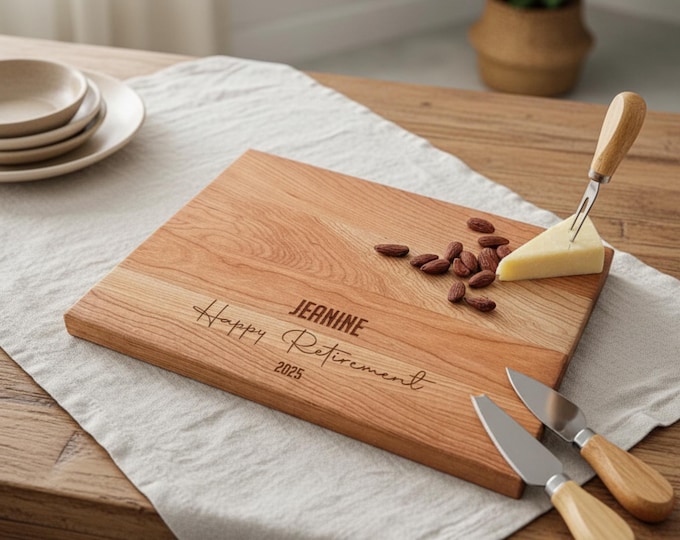 Personalized Charcuterie Board – Retirement: Custom Cutting Board | Retirement Party, Appreciation Gift, Retiree, Coworker, Employee Goodbye