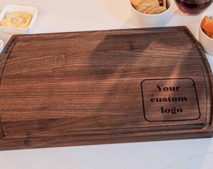 Personalized Charcuterie Board – Logo Engraving: Custom Cutting Board | Gift for Chefs, Small Business, Congratulations, Branding Present