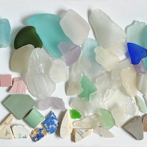 Sea Glass Bundle of Old Vintage and Antique Sea Glass Found in New York