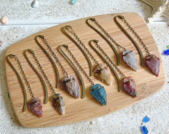 Simplistic Jasper Stone Arrowhead Bookmarks