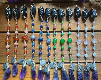 Amuleto de cristal para coche Leo: Atrapasol de amatista, regalo del zodiaco