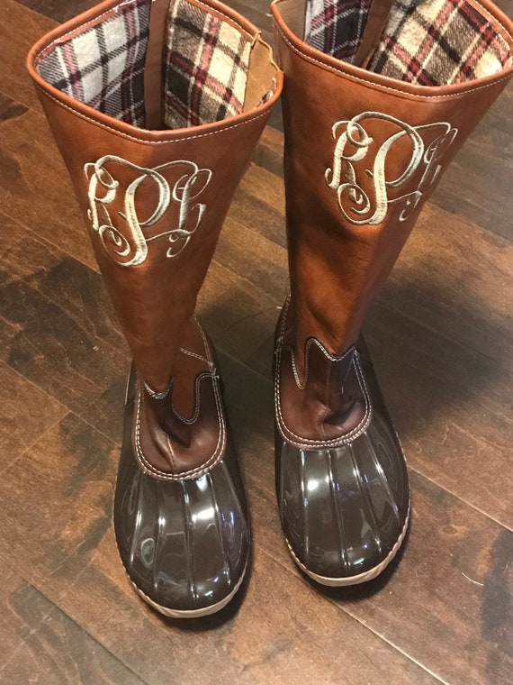 monogram boots