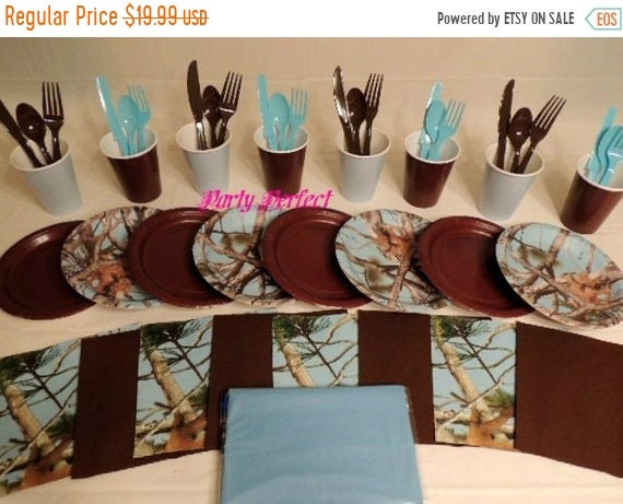 On Sale Next Blue Camo Camoflauge Place Settings For 8 People Etsy