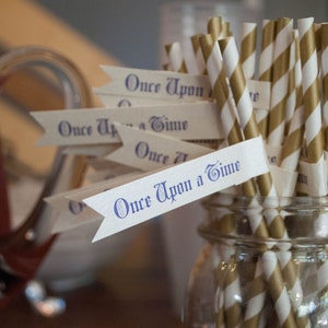 Once Upon a Time Straw Flags