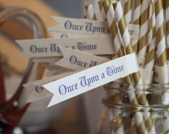 Once Upon a Time Straw Flags