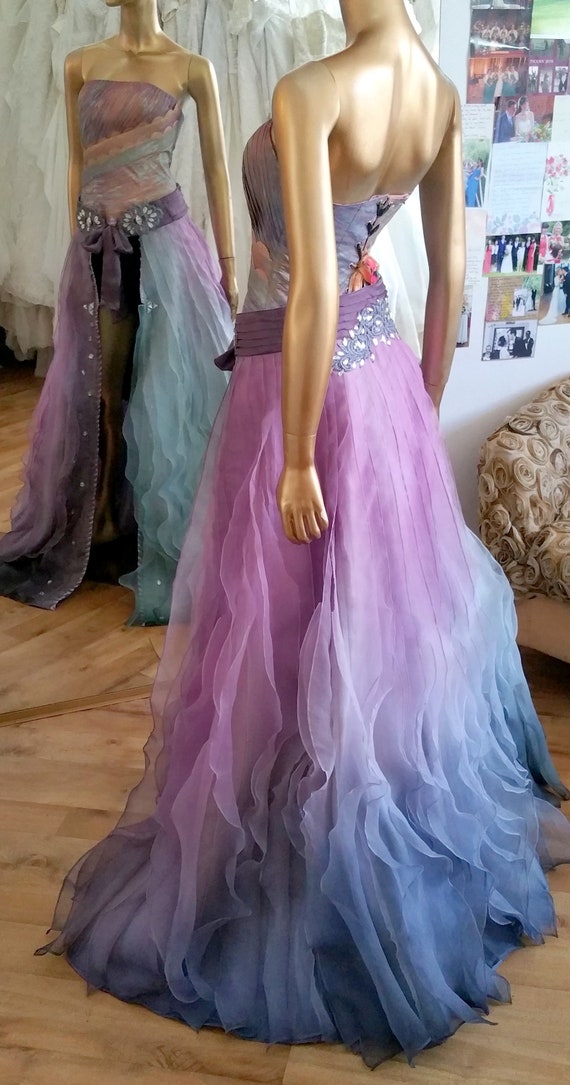 vertical ruffle dress