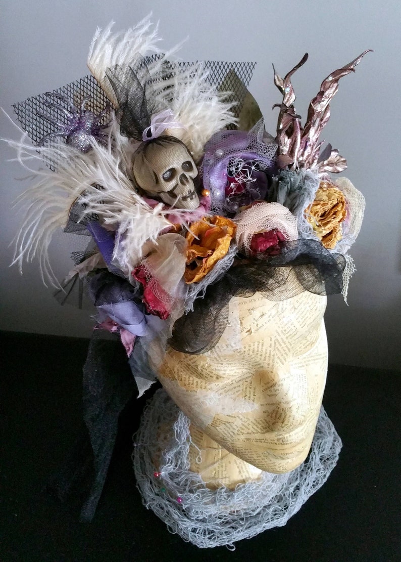 Headdress Tribal Headwear Skull Vintage Gothic Crown Halloween Headband Fantasy Headwear Tiara Sorcery Witchcraft Wizardry