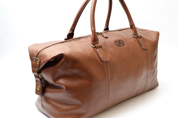 Personalized Mens Duffle Bag: Groomsmen Gift, Weekend Travel Bag