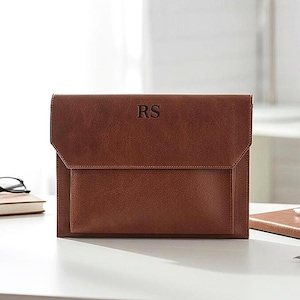 Personalized Vegan Leather Tablet Case: 9-11 Inch iPad Sleeve