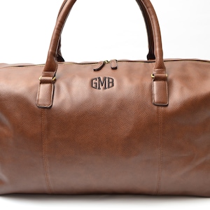 Personalized Mens Travel Bag, Groomsmen gift personalized, Groomsmen Travel bag,Custom bag Groomsmen, Monogrammed duffle bag, Weekend Bags R Brown bag only