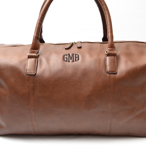 Sac de voyage personnalisé pour hommes, cadeau de garçons d'honneur personnalisé, sac de voyage pour garçons d'honneur, sac personnalisé pour garçons d'honneur, sac de sport à monogramme, sacs de week-end R Brown bag only