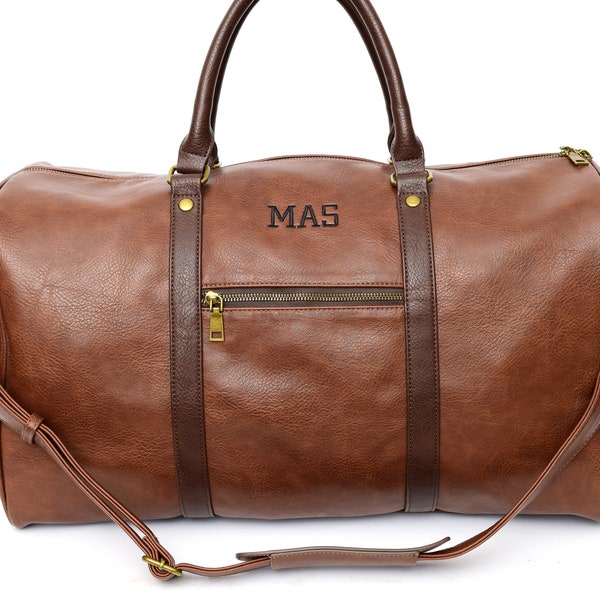 Sac de transport pour homme, sac de voyage de week-end pour homme, sac de week-end personnalisé, bagage à main, sac cadeau garçons d'honneur, cadeau de mariés, sac de cabine C