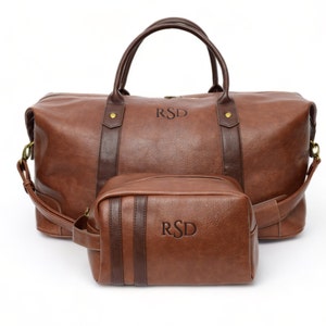 Ensemble de sac de voyage, fourre-tout pour homme, cadeau personnalisé pour garçons d'honneur, sac de sport pour homme, cadeau d'anniversaire, trousse de toilette pour homme, cadeaux meilleur homme, sacs de week-end B