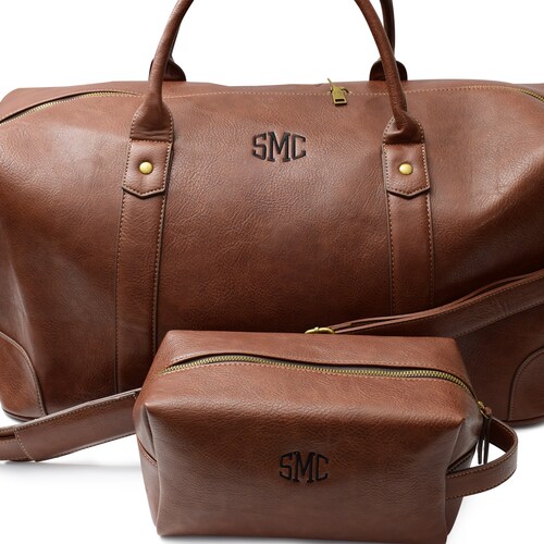 Personalized Mens Travel Bag Set Personalized Groomsmen Gift Etsy