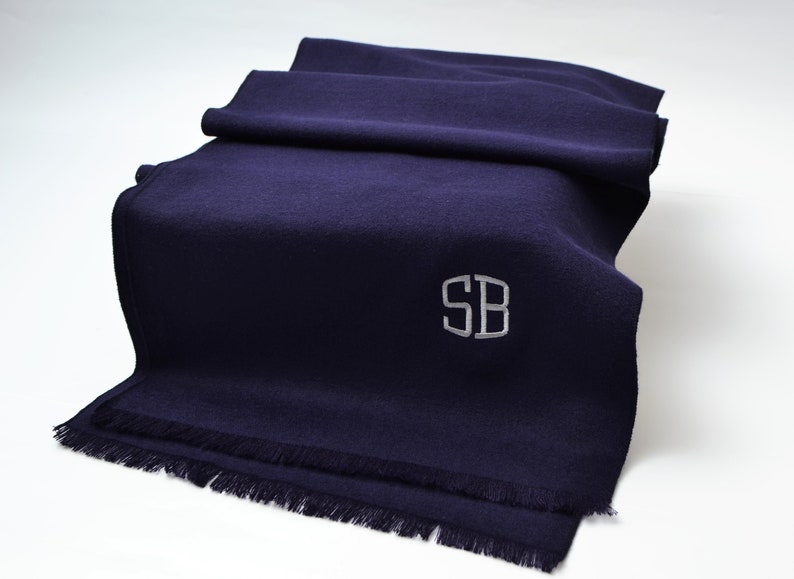 Neck scarf, personalised scarf, scarves for men, scarves for women, winter scarf, personalised winter scarf, monogrammed scarf Navy