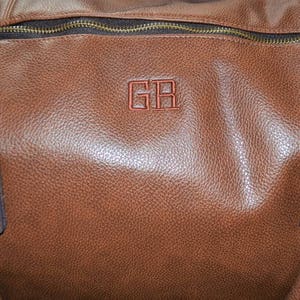 Groomsmen gift Personalized men travel bag, Monogrammed duffle, Men weekend Bag, Weekender Bag Leather look, Groomsmen proposal travel bag R image 10