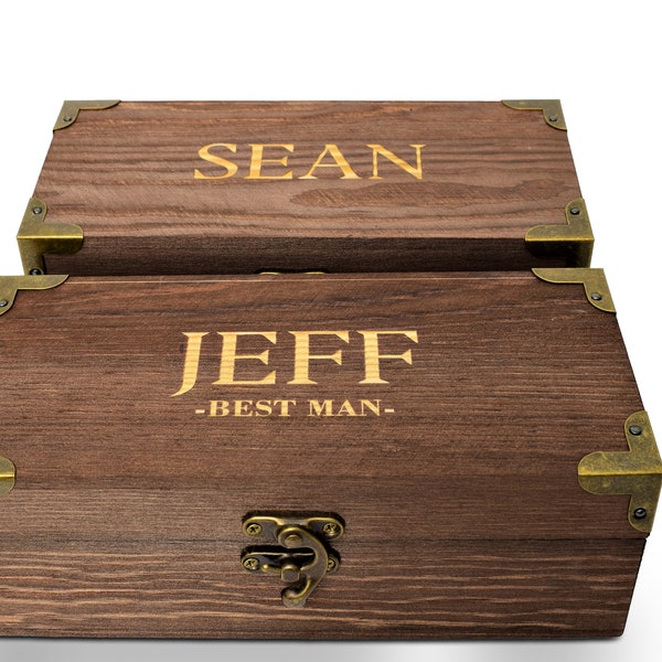 Cigar box, Wooden gift box, groomsmen gift box, wedding gift box personalized, Gift box, we, Keepsake gift box, Initial box