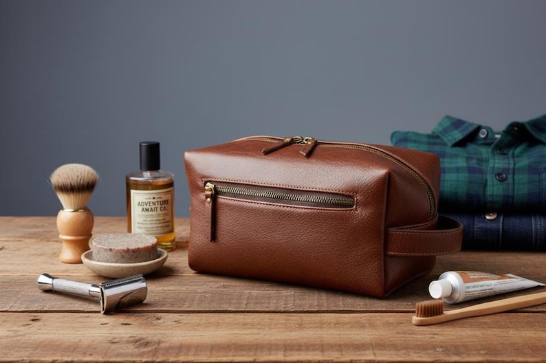 Personalized Faux Leather Duffle Bag Groomsmen Gift Set, Embroidered Travel Bag image 10