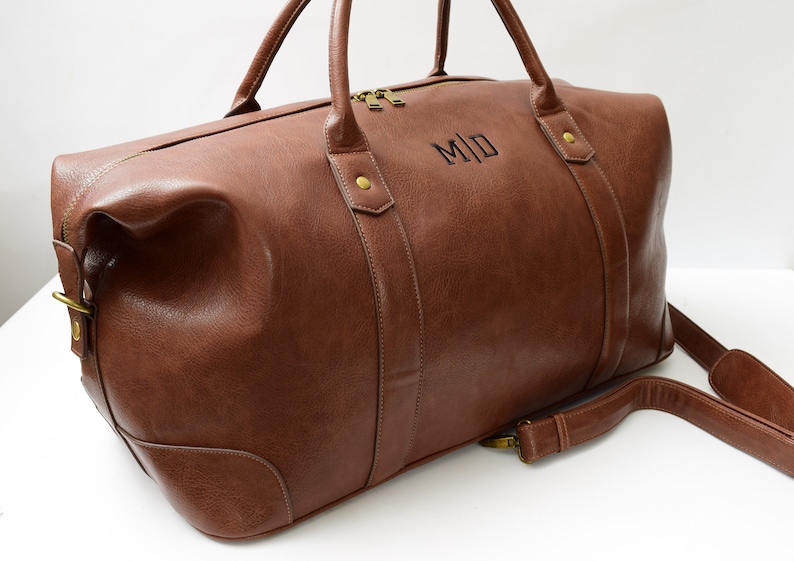 Weekender-Tasche personalisiert, personalisierte Weekender-Tasche, Weekender-Tasche für Männer, Weekender-Taschen, Duffle Bag mit Initialen, 2 Initialen A Bild 6