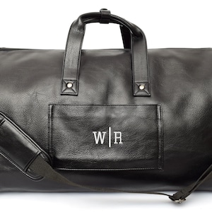 Sac de costume pour homme, sac de voyage en cabine, sac de week-end pour garçons d'honneur, sac de costume noir, sac marron, valise cabine, cadeau de garçons d'honneur, 2 initiales S