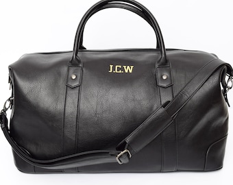 Large travel Bag, Groomsmen personalized holdall for men, Carry on luggage, Groomsmen travel bag, leather duffle bag A