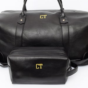 Herren Geschenk-Set, Reisetasche, Einzigartiges Paar Hochzeitsgeschenk, Personalisierte Duffle Dopp Kit Set, personalisierte Groomsmen Geschenk, Reisetasche, A