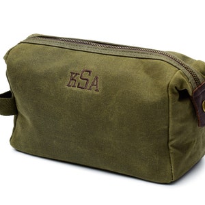 Trousse de toilette en toile pour homme, trousse de toilette pour garçons d'honneur, trousse de toilette en cuir, trousse de toilette personnalisée, trousse de toilette pour garçons d'honneur, serez-vous mes garçons d'honneur Monog