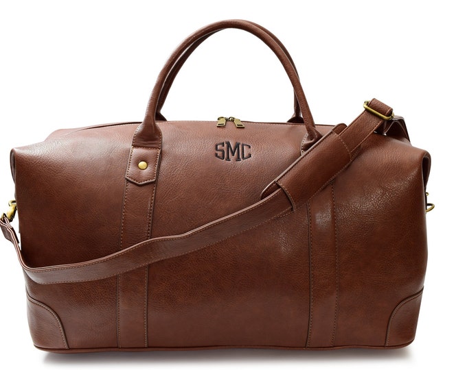 Personalized travel bag, Personalized Groomsmen Gift, Men's weekend travel bag, Men's toiletry Bag, Groomsman Gift, Weekender monogram A