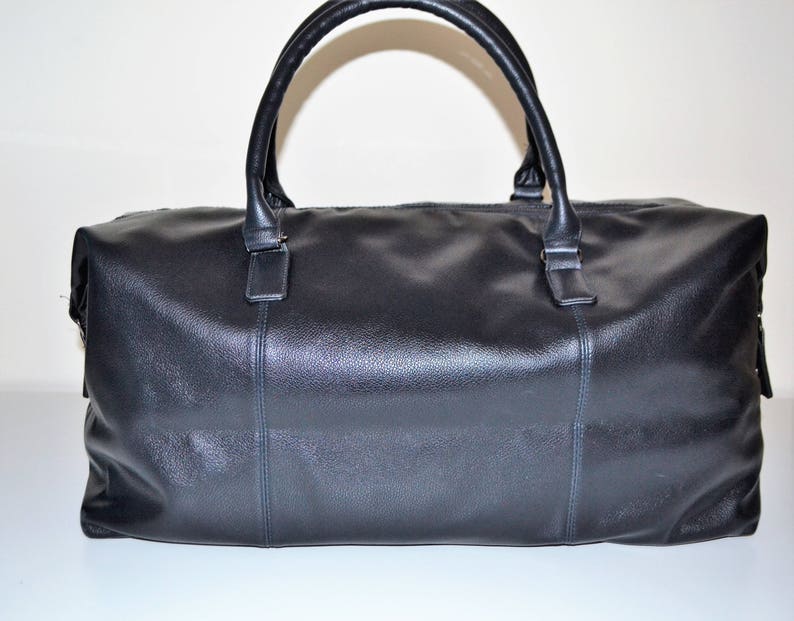 Groomsmen gift Personalized men travel bag, Monogrammed duffle, Men weekend Bag, Weekender Bag Leather look, Groomsmen proposal travel bag R image 4