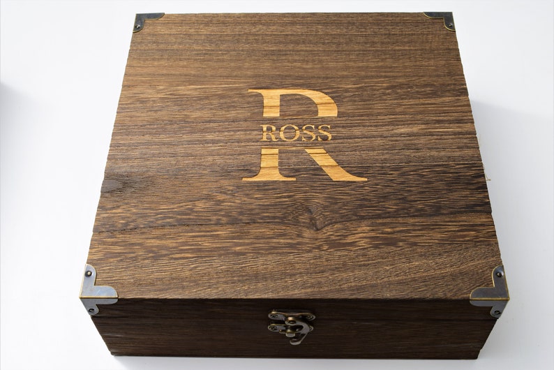 Gift box, Groomsmen gift box, Keepsake gift box, grooms gift box, wooden gift box, gift for him, grooms gift, rustic box XL (26x22x10.5cm)