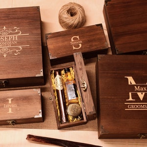 Scatola regalo per sposo, scatola ricordo matrimonio personalizzata, scatola regalo ricordo, scatola regalo in legno per sposo, regalo per lui, regalo per sposo, scatola rustica