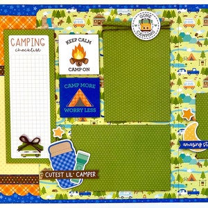 Camping Under the Stars 2 Page Scrapbook Page Kit