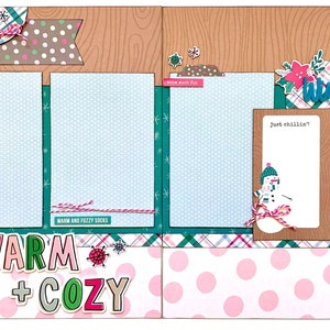 Warm + Cozy 2 Page Scrapbook Page Kit