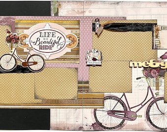 Life is a Beautiful Ride 2 Page Scrapbook Page Kit