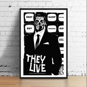 John Carpenter's THEY LIVE 11 x 17 Horror Movie Art Film Print Alternative Movie Poster image 1
