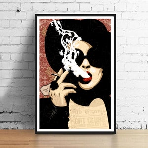 Fight Club - Chuck Palahniuk Inspired Femme Fatale Marla Singer 11 x 17 Art Film Print Poster