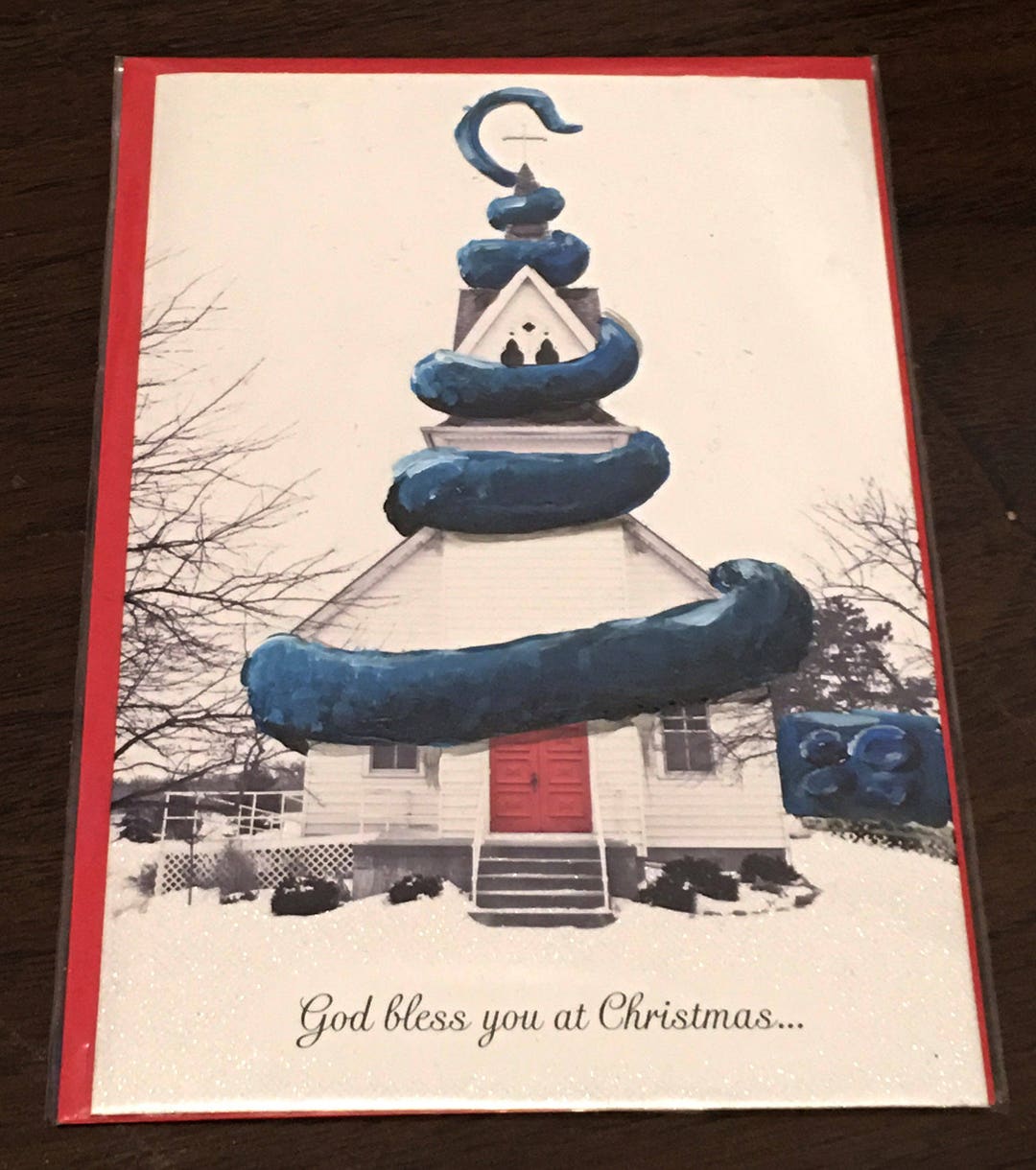 Handpainted H.P. Lovecraft Cthulhu Christmas Card Handpainted Christmas ...