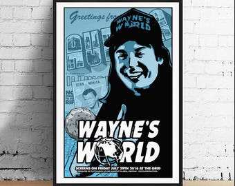 Wayne's World Wayne Campbell SNL Cult Comedy Movie Mike Myers 11 x 17 Movie Art Print Poster