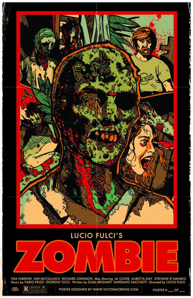 Lucio Fulci Zombie 11 x 17 Art Print Variant image 2