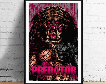 Predator Inspired Horror Movie Art Print 11 x 17 Film Poster - Alternative Movie Poster