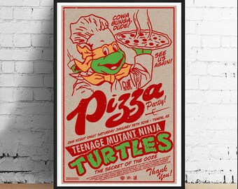 Complete Set of 4 Ninja Turtle 11 x 17 Pizza Box Art Prints - Teenage Mutant Ninja Turtles Alternative Movie Poster