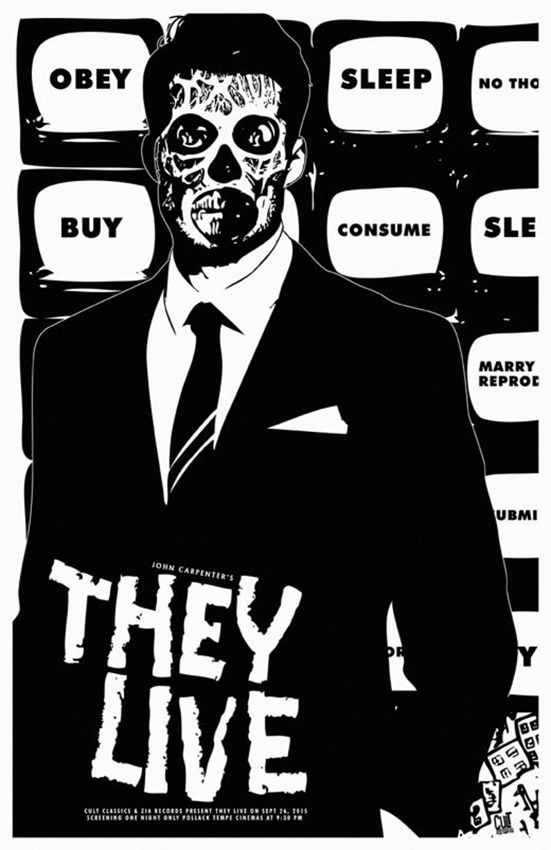 John Carpenter's THEY LIVE 11 x 17 Horror Movie Art Film Print Alternative Movie Poster image 2