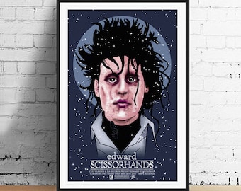 Edward Scissorhands Tim Burton 11 x 17 Film Art Print Alternative Movie Poster