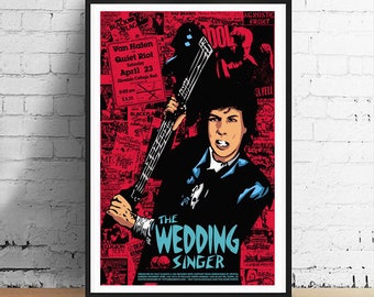 The Wedding Singer Inspired Adam Sandler Movie Art Print 11 x 17 Film Poster - Alternative Movie Poster