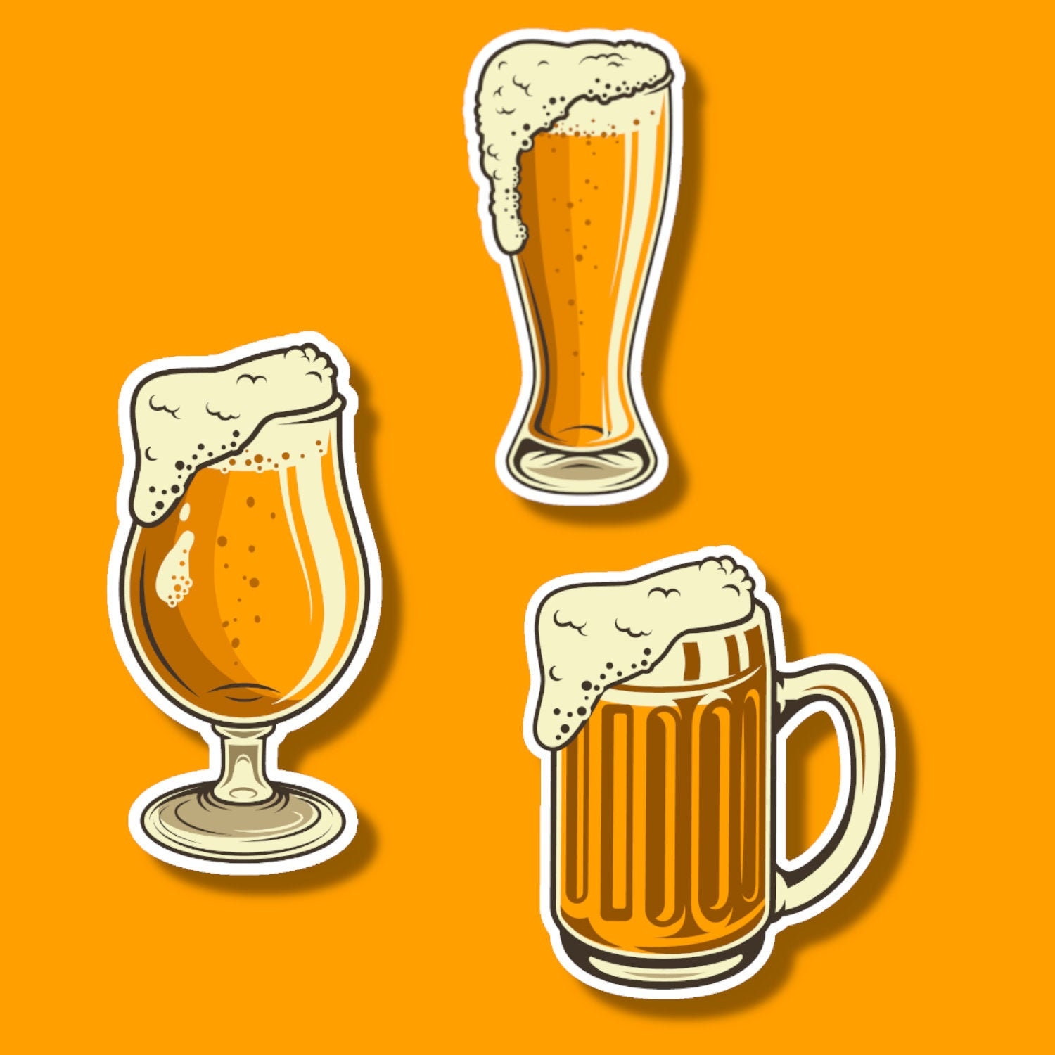 Beer Sticker Beer Mug Sticker Alcohol Sticker Beer Etsy