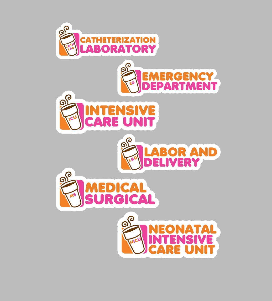 Dunkin Donuts Nurse Sticker ER Nurse Icu Nurse L&D Nurse Etsy